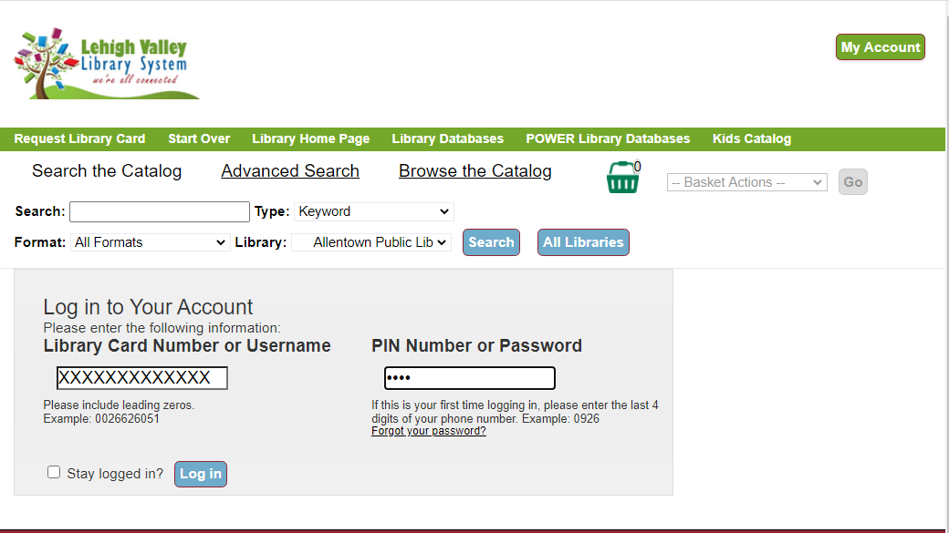 Accessing Your Account Allentown Public Library
