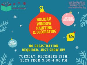 Holiday Window Painting for Teens