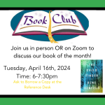 Adult Book Club: April