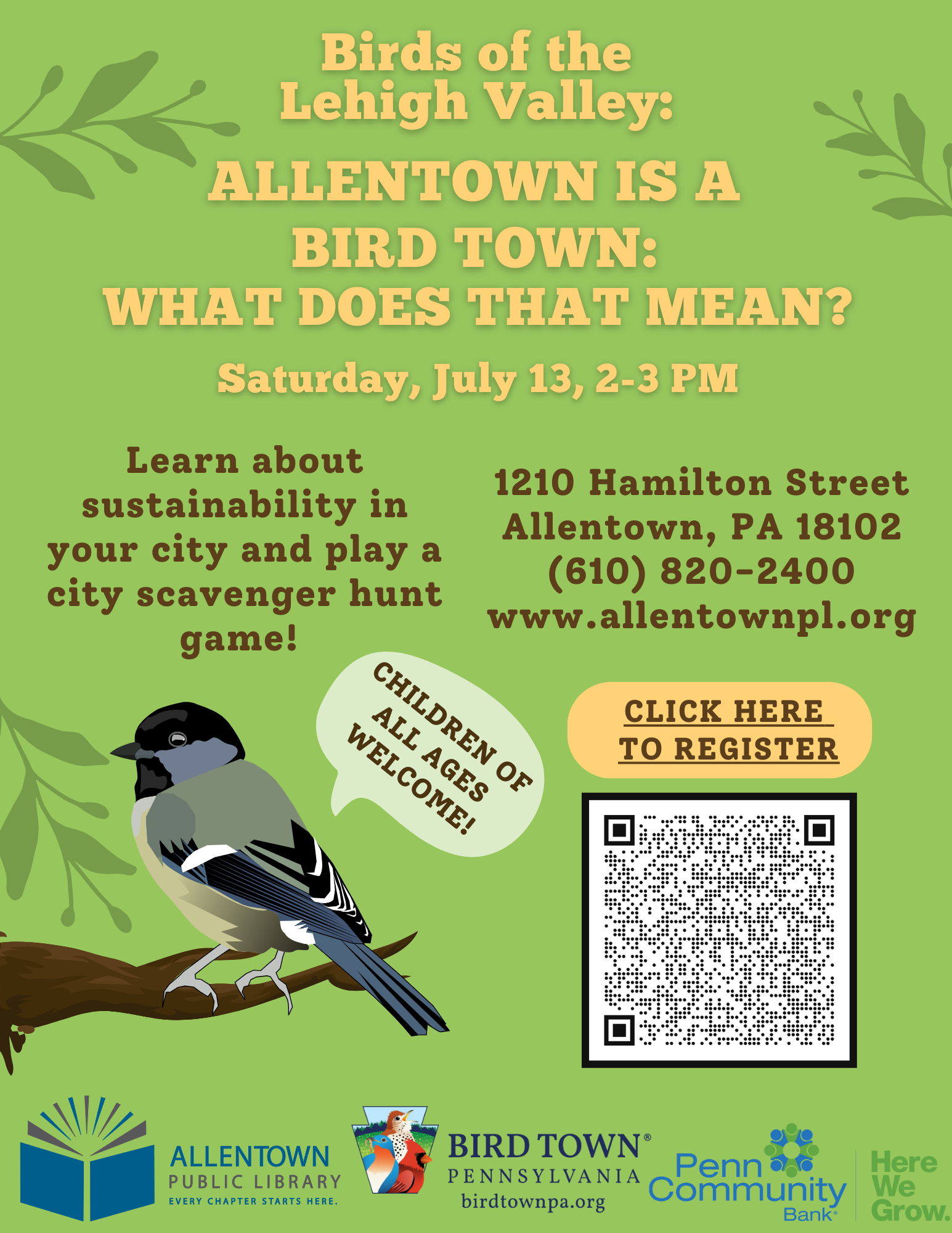 Allentown is a Bird Town Allentown Public Library