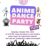 Teen Anime Dance Party for 12-18 years old