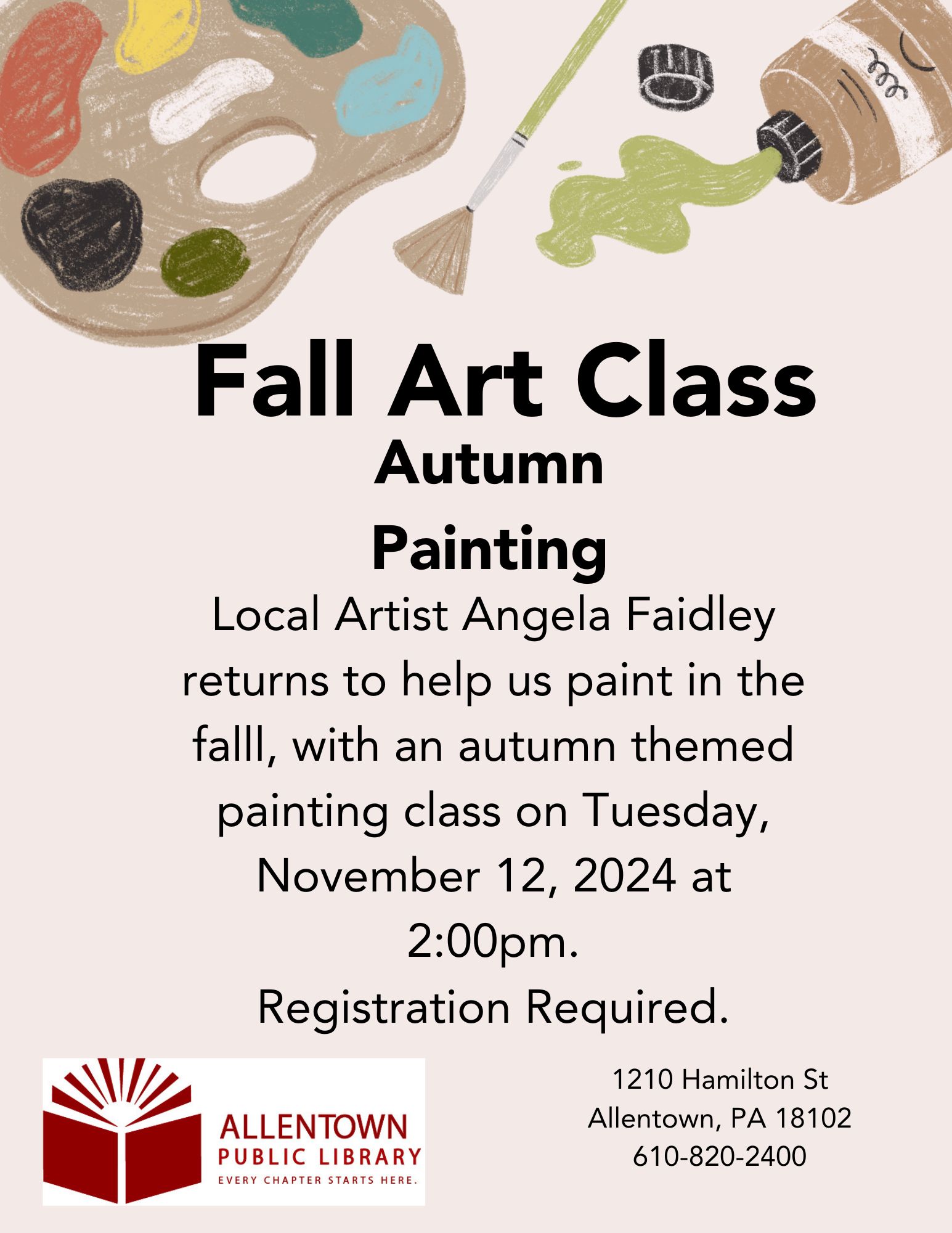 Fall Art Class Allentown Public Library