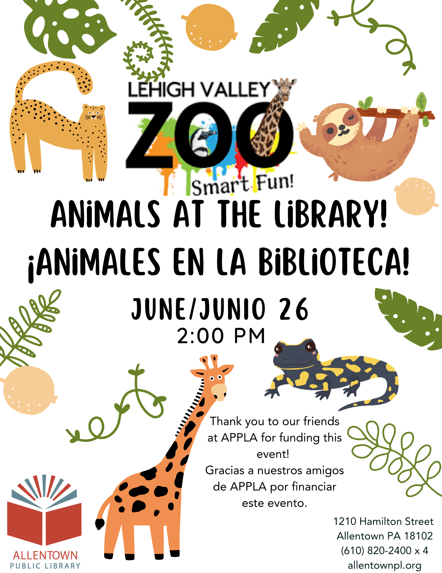 Zoo Animals at the Library – Allentown Public Library