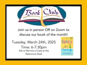 Adult Book Club Flyer: March
