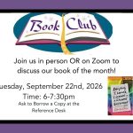 Adult Book Club: September